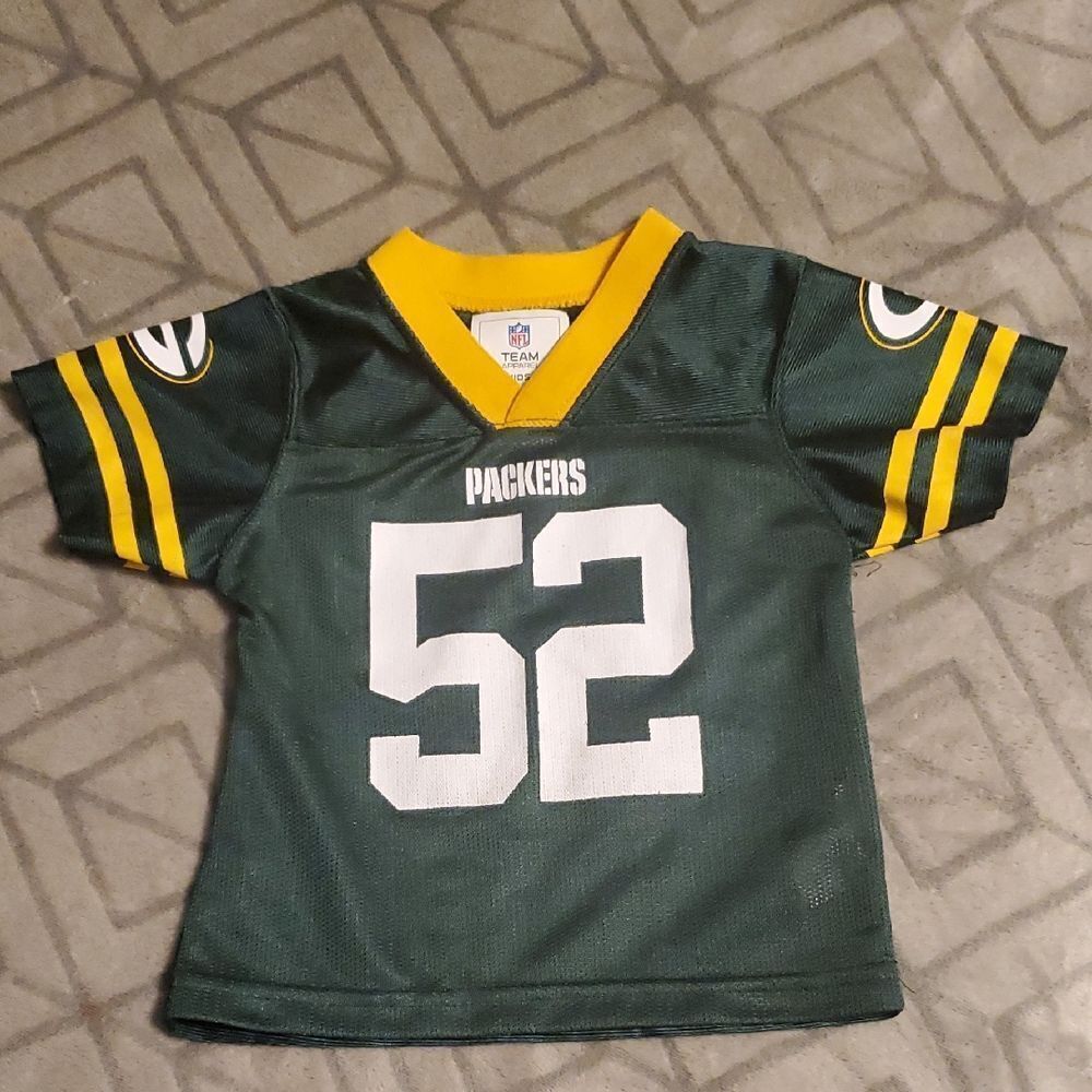 NFL Team Apparel Youth Boys Clay Matthews Green Bay Packers Jersey Size 18M